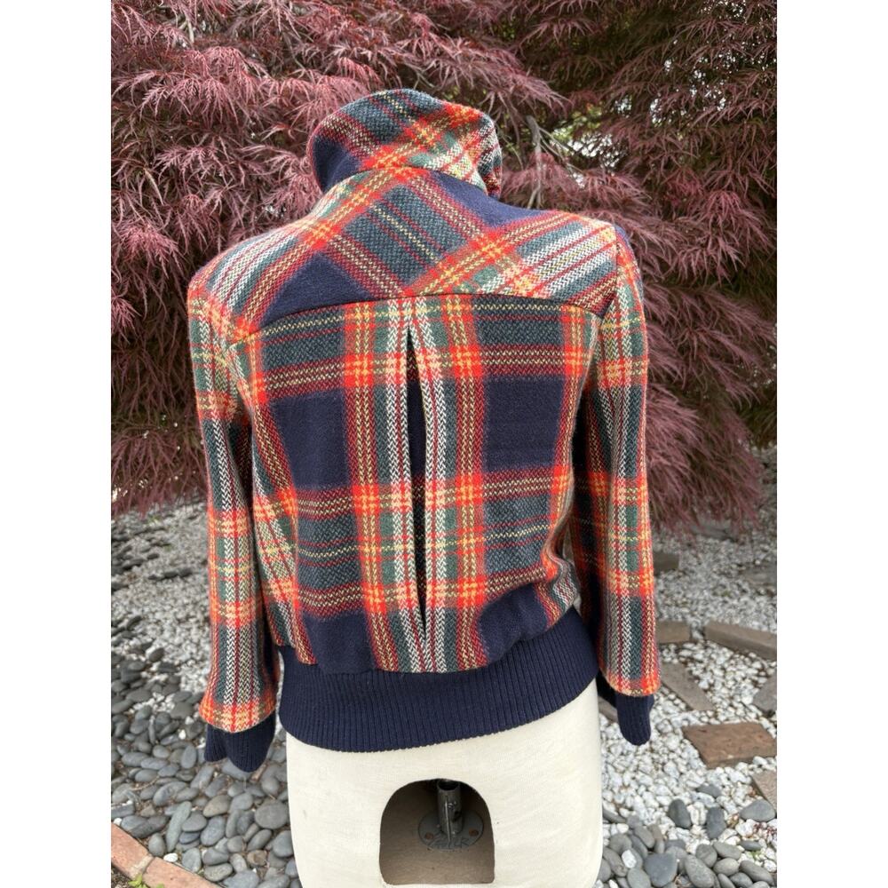 L.A.M.B. Gwen Stefani Jacket Wool Plaid Vintage 2008 Asymmetrical Zipper Size 8 - Picture 5 of 13